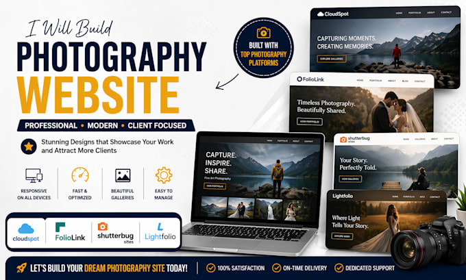 build cloudspot foliolink shutterbug sites lightfolio photography website