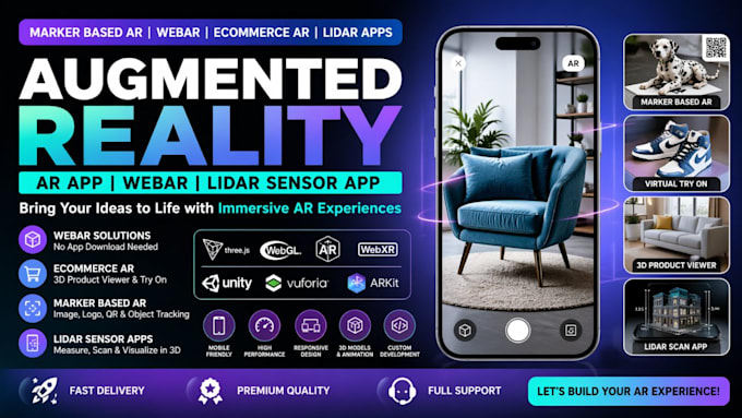 marker base augmented reality app ar app webar ecommerce ar lidar sensor app
