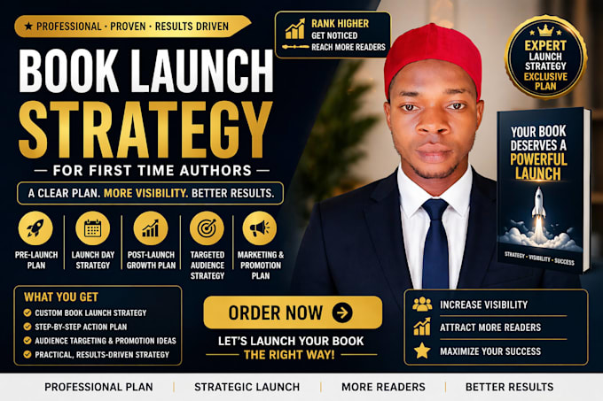 create a book launch strategy for first time authors