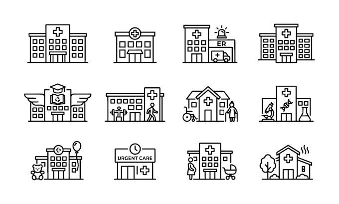 design a modern custom icon set for web, app, and UI