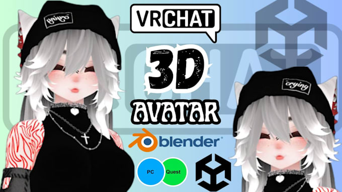 Create and edit custom vrchat anime avatar for pc and quest by ...
