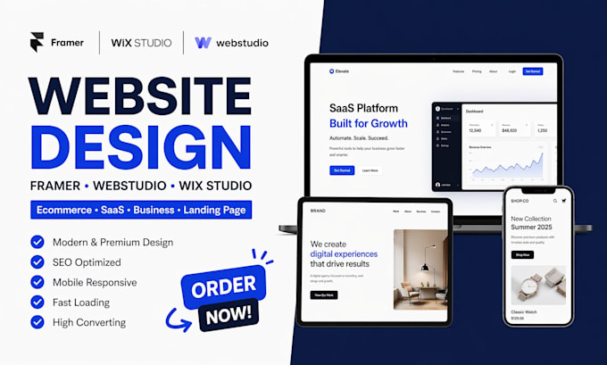 build framer webstudio wix studio website builder design ecommerce saas website