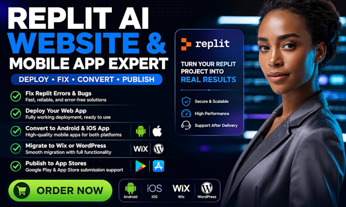 fix replit ai website convert replit to android ios app upload to playstore