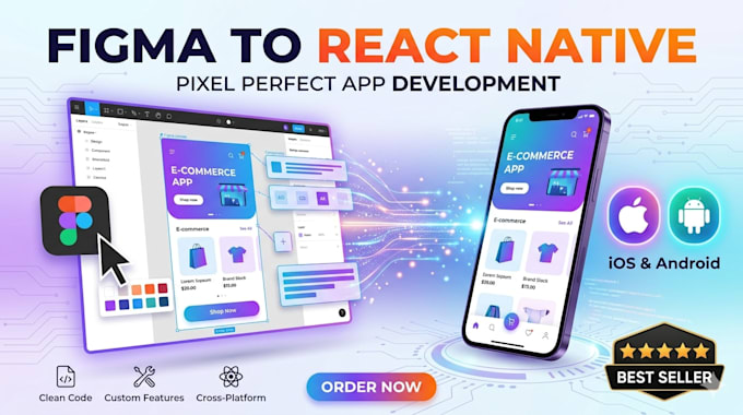 convert figma to react native expo UI for IOS and android