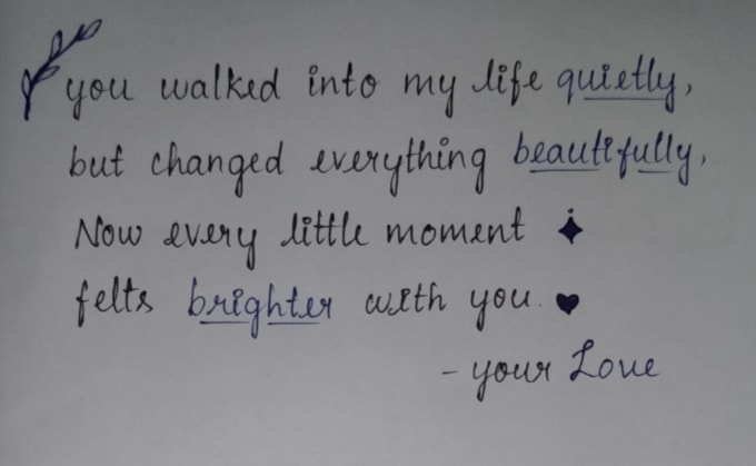 handwrite personalized notes, quotes and messages