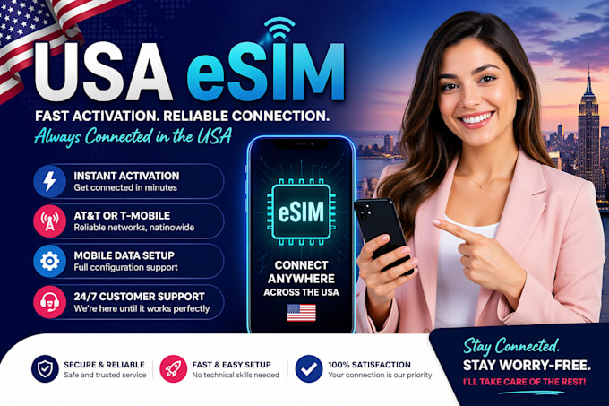 provide reliable USA esim with instant activation and full customer support