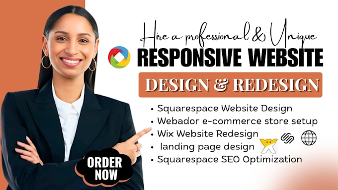 design or redesign webador website, hostinger, wordpress, squarespace website
