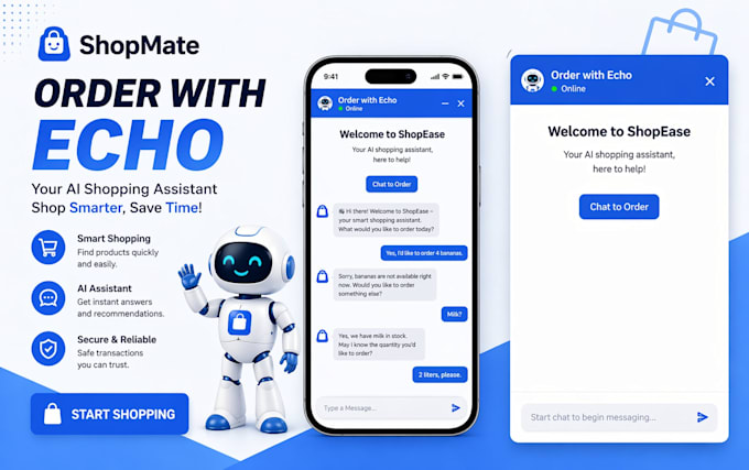 develop ai chatbot, mobile app, and website with automation