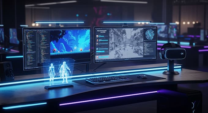 develop unity game, mobile game, 2d 3d multiplayer VR ar game developer