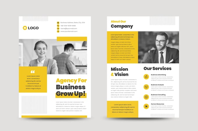 create a flyer design, print ad design or poster design