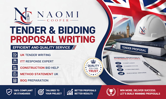 write UK construction tender, itt response, method statement, boqs