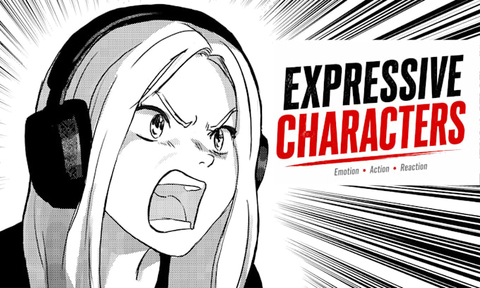 draw webtoon episode, manga page, comic panels or anime story art