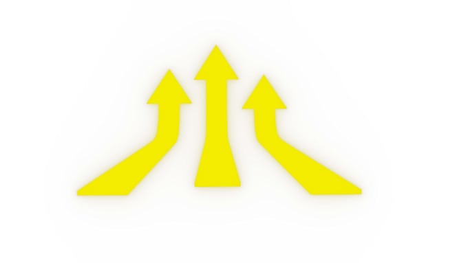 design professional 3d neon arrows and futuristic hud UI elements