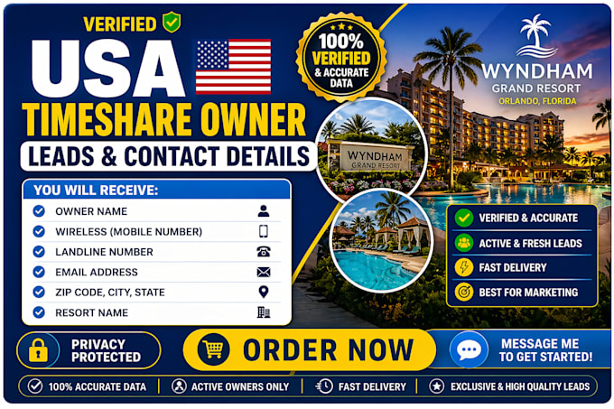 provide bulk timeshare owner leads USA