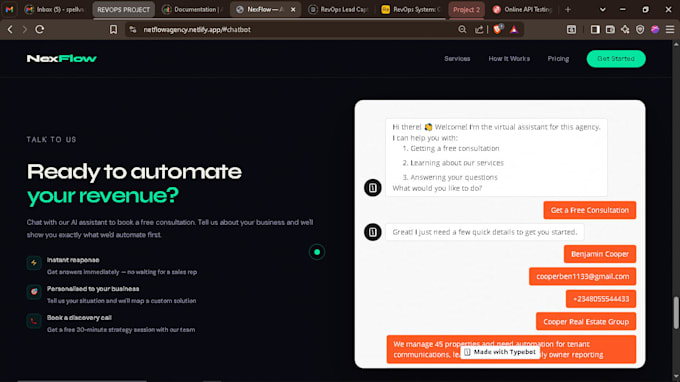 build a custom ai chatbot ai agent using voiceflow botpress typebot for business
