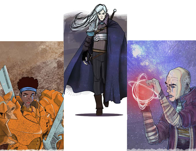 create detailed dnd or rpg character illustration no ai