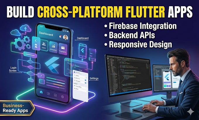 build flutter dart app for android and ios with firebase