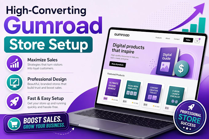 gumroad store setup and digital product expert