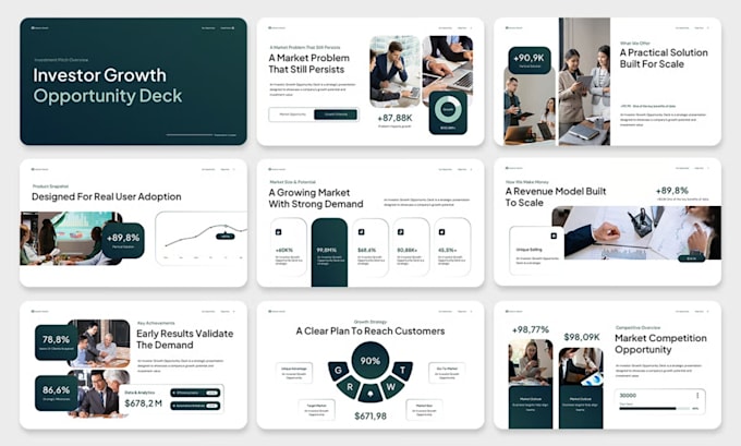 design, redesign your pitchdeck into professional investor ready presentation