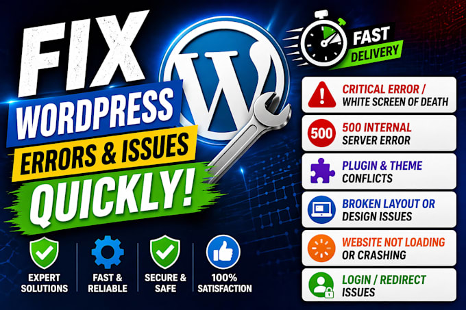 fix wordpress errors and issues quickly