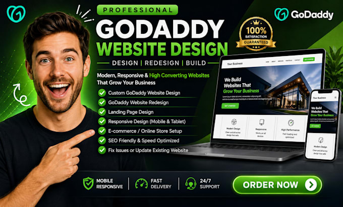 godaddy website design godaddy website redesign develop godaddy fix godaddy site