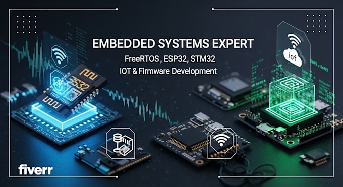 do embedded systems development using freertos, esp32 stm32 iot real time