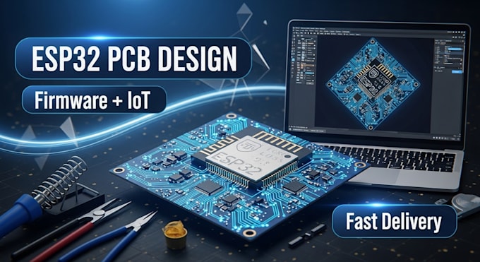 create custom esp32 pcb with firmware iot ble sensors