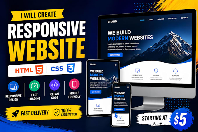 design a modern responsive landing page using HTML CSS