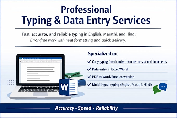 do fast and accurate data entry, typing and copy paste work
