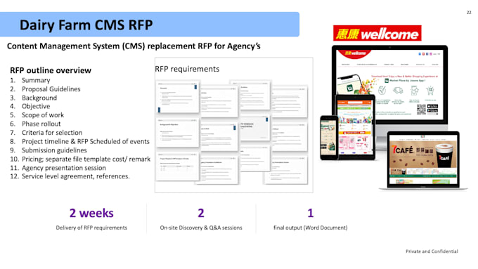 create rfp requirements for cms and website solutions