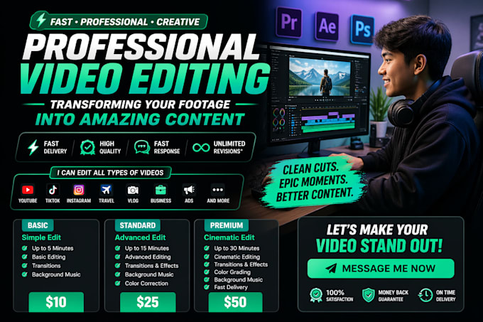 before after video editing for tiktok
