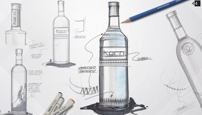 do 3d product bottle design for perfume, fragrance, wine, using solidwork, cad