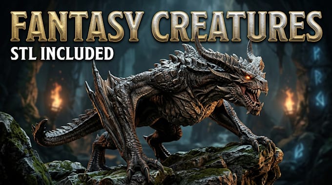 create fantasy creatures, monsters and bosses for 3d printing