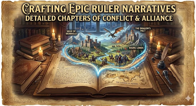 write thrilling lore and world building for strategy games