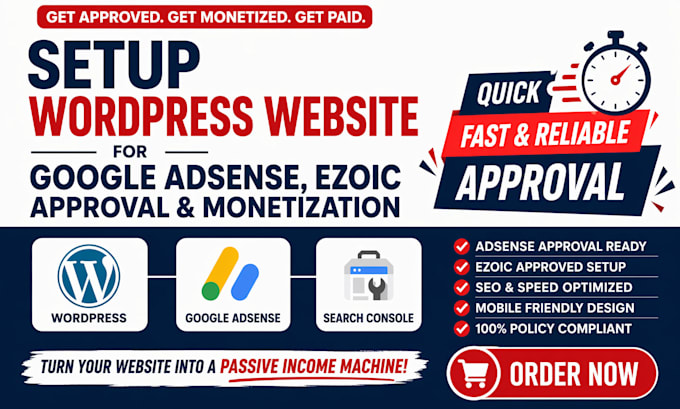 setup wordpress website for google adsense ezoic approval and monetization quick