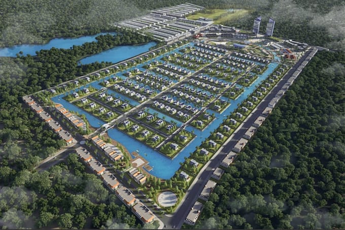 design 3d urban planning real estate masterplan large scale residential layout