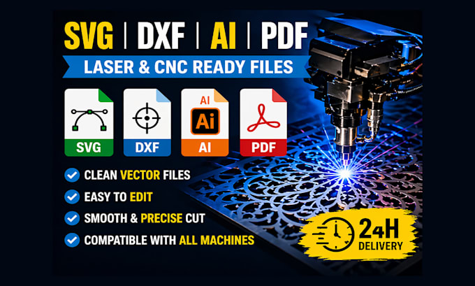 create laser cutting files, svg, dxf
