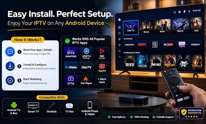 install and setup your iptv app on android device