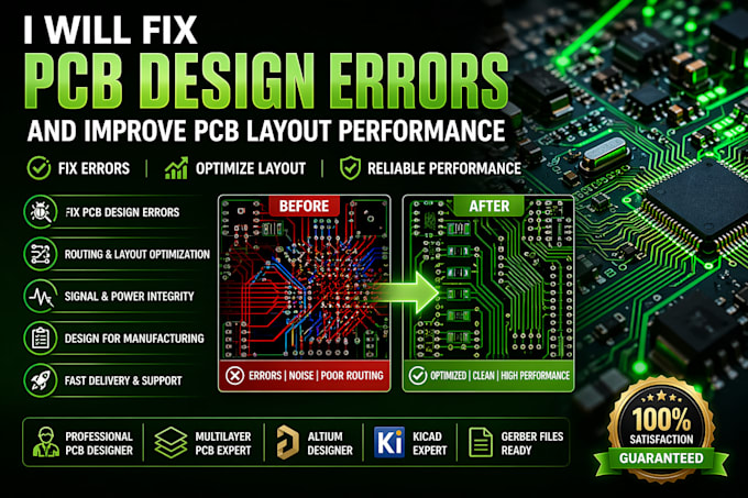 fix pcb design errors and improve pcb layout performance