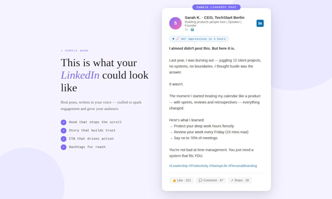 write product content strategist for founders and executives