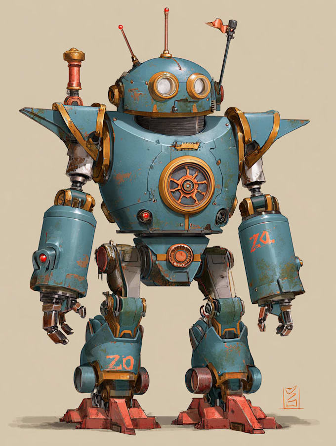 draw high quality mecha concepts