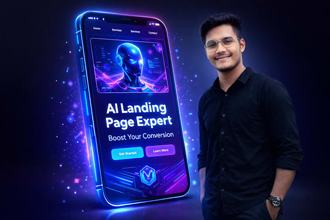 create modern landing page design for business growth