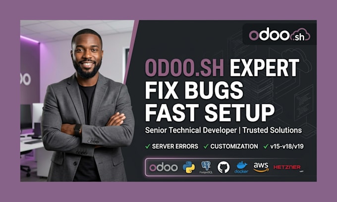 be your odoo expert for odoo setup, customization, fix bugs for odoo website