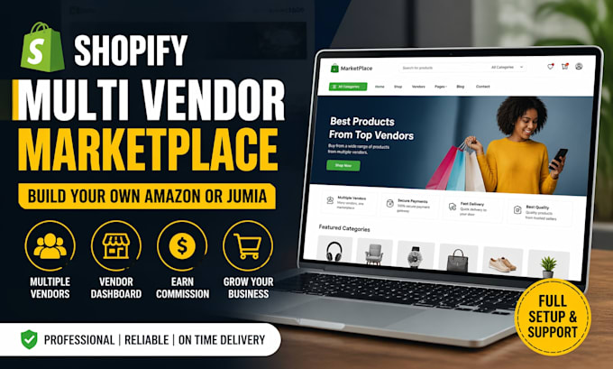 develop shopify multivendor ecommerce marketplace website with vendor system
