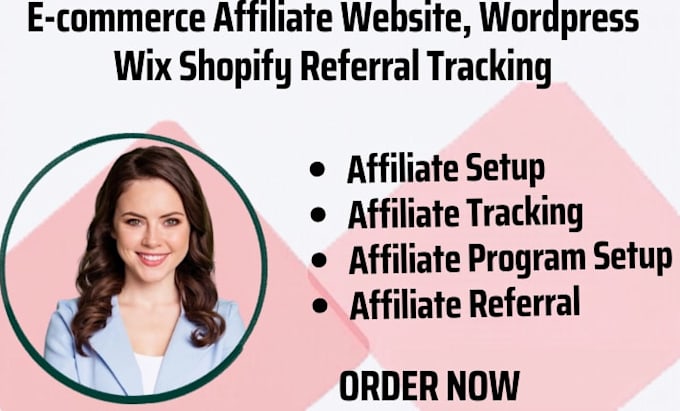 create ecommerce affiliate website, wordpress wix shopify referral tracking