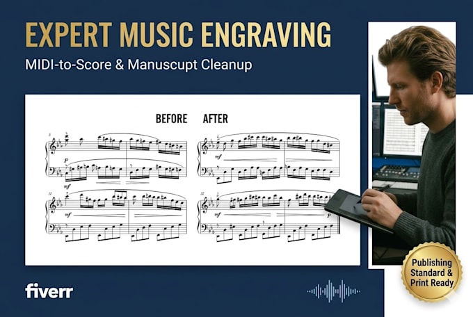 engrave and typeset your music sheet, piano notation or midi