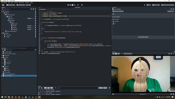 create 3d ar vtuber avatar ar filter face tracking for snap camera streaming fog