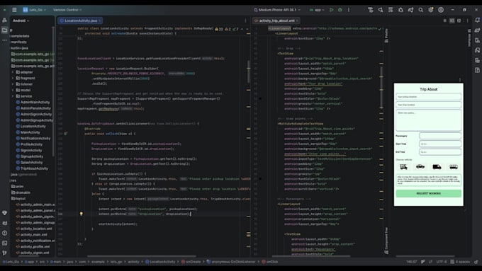 develop a custom android app in java