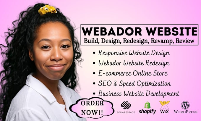 create webador website, design webador, webador website design, webador redesign