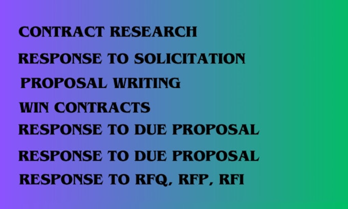 write winning government contract response to solicitation bid proposal rfp rfq